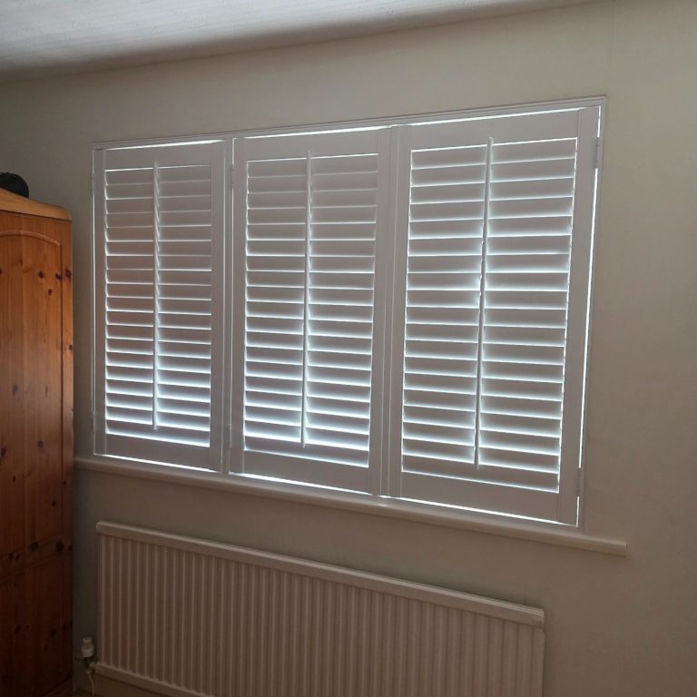 Made to measure bedroom shutters Made to measure full height shutters for extra bedroom comfort measured and installed by TrueShade Interiors