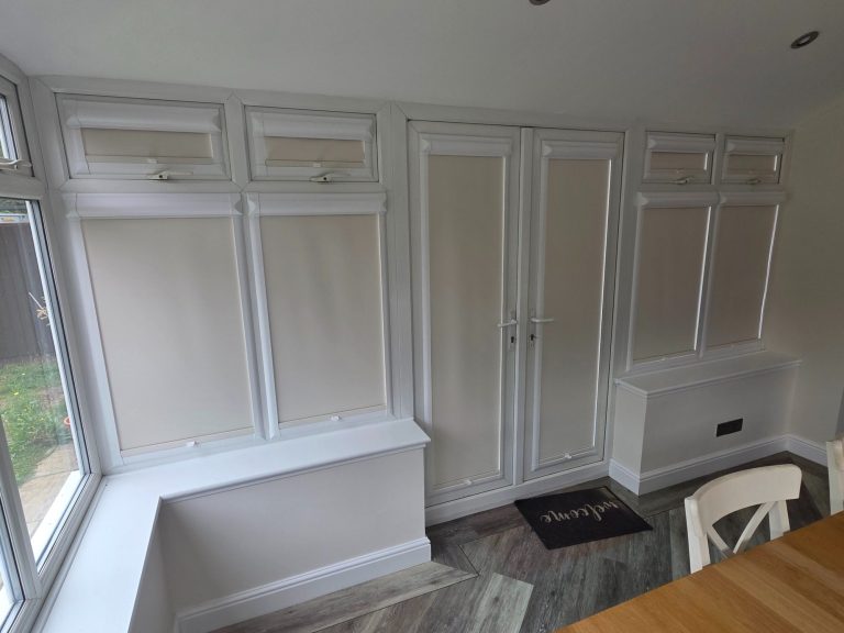 Made to measure Perfect Fit blinds installation Perfect Fit blinds fitted neatly into uPVC window frames for a clean, drill free finish