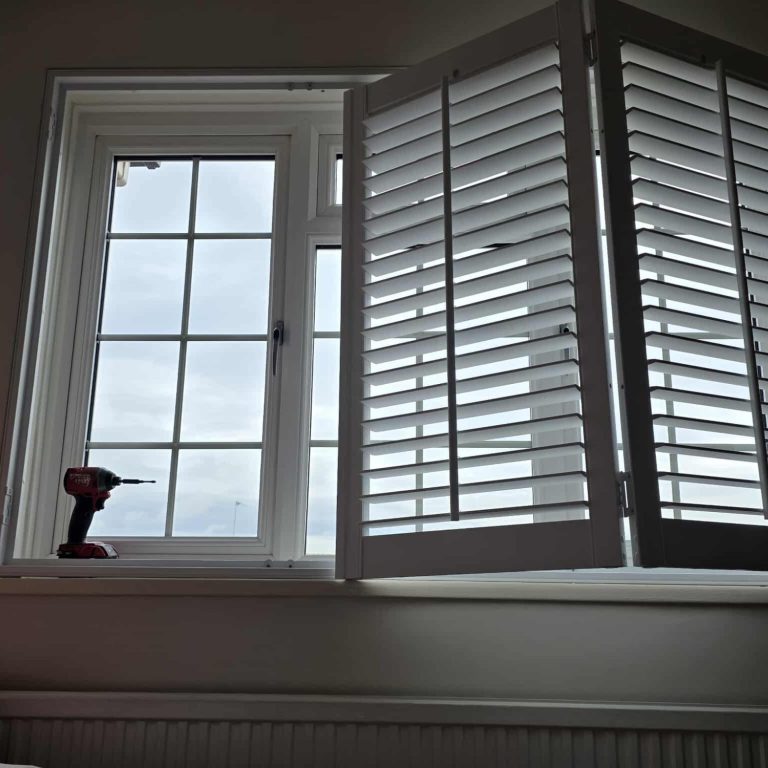 Made to measure full height shutters Made to measure full height shutters mid install