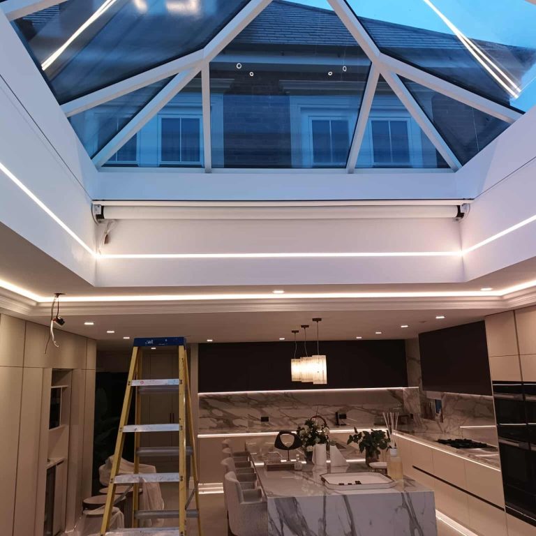 Made to measure smart motorised Somfy roller blinds Made to measure smart motorised Somfy roller blinds installed by TrueShade Interiors