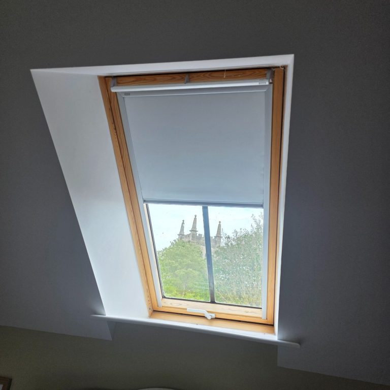 Velux skylight blind Velux blackout skylight blind to tackle heat loss and heat gain installed by TrueShade Interiors