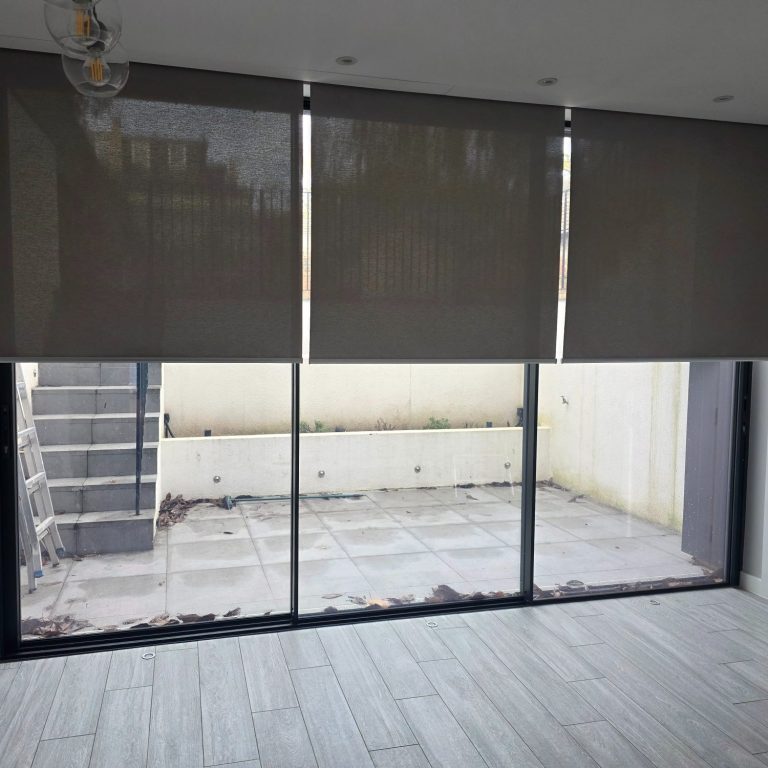 Made to measure smart motorised Somfy roller blinds Made to measure smart motorised Somfy roller blinds installed by TrueShade Interiors