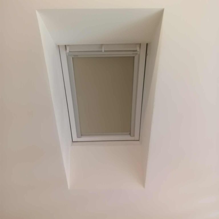 Blackout bedroom velux blind Velux blind expertly fitted for a blackout bedroom by TrueShade Interiors