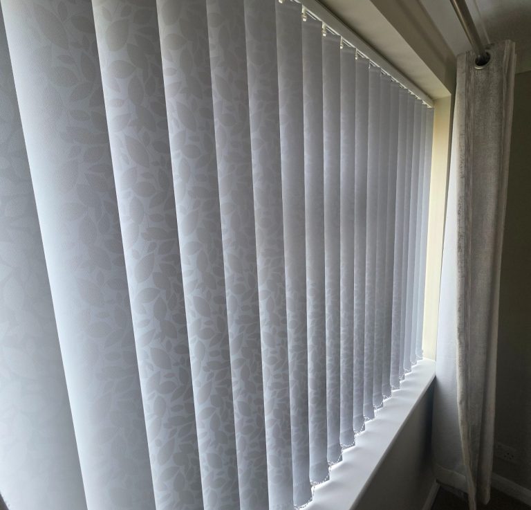 Easy clean PVC vertical blinds installed by TrueShade Interiors Easy clean, easy wipe and hygienic vertical blinds by TrueShade Interiors